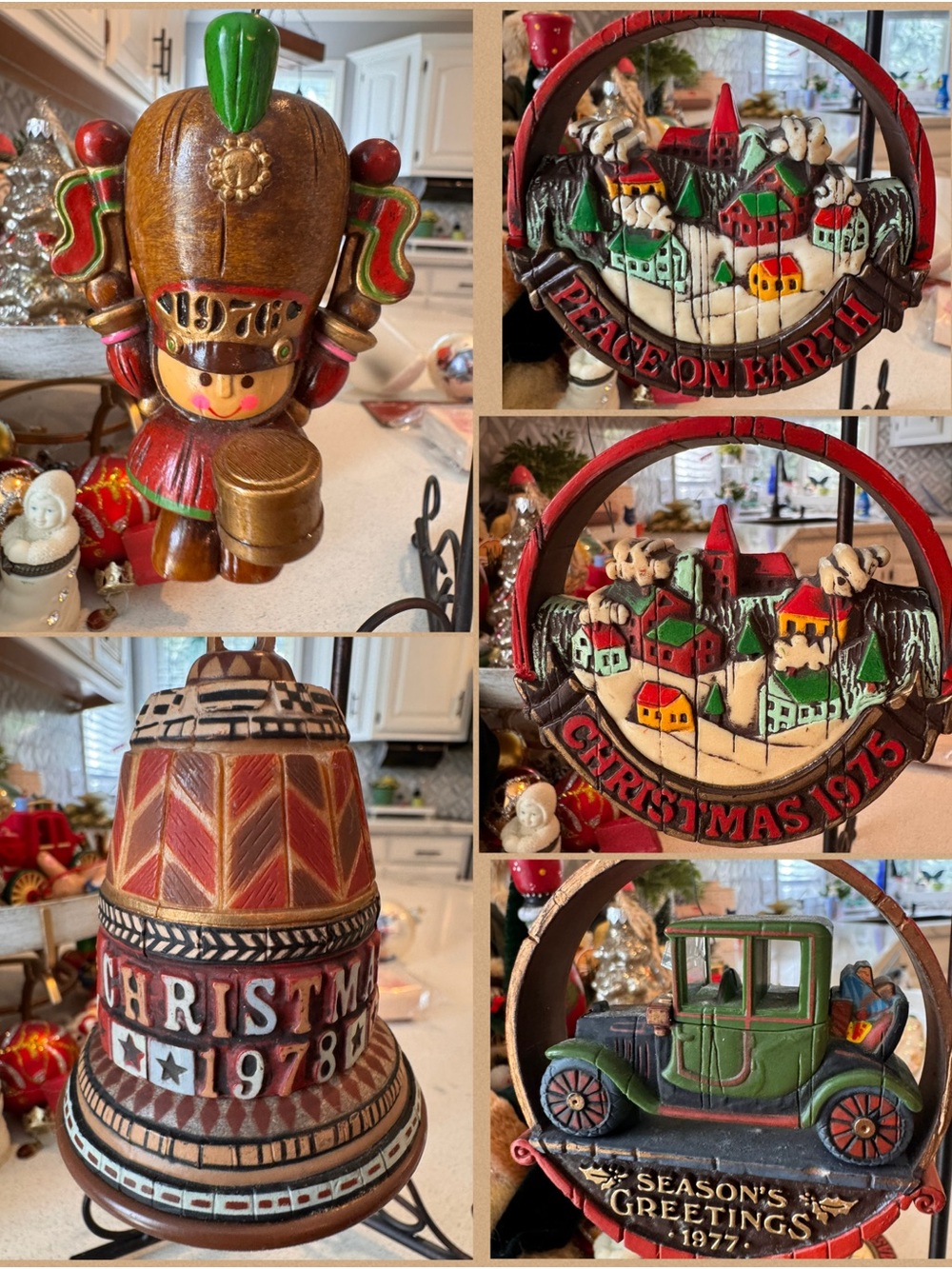 🎄 Rare Vintage 1970s Hallmark Keepsake Ornament Lot (4 pieces)